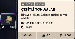 Çeşitli Tohumlar