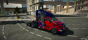 optimus prime çizimli coinli tır optimus prime çizimli coinli tır