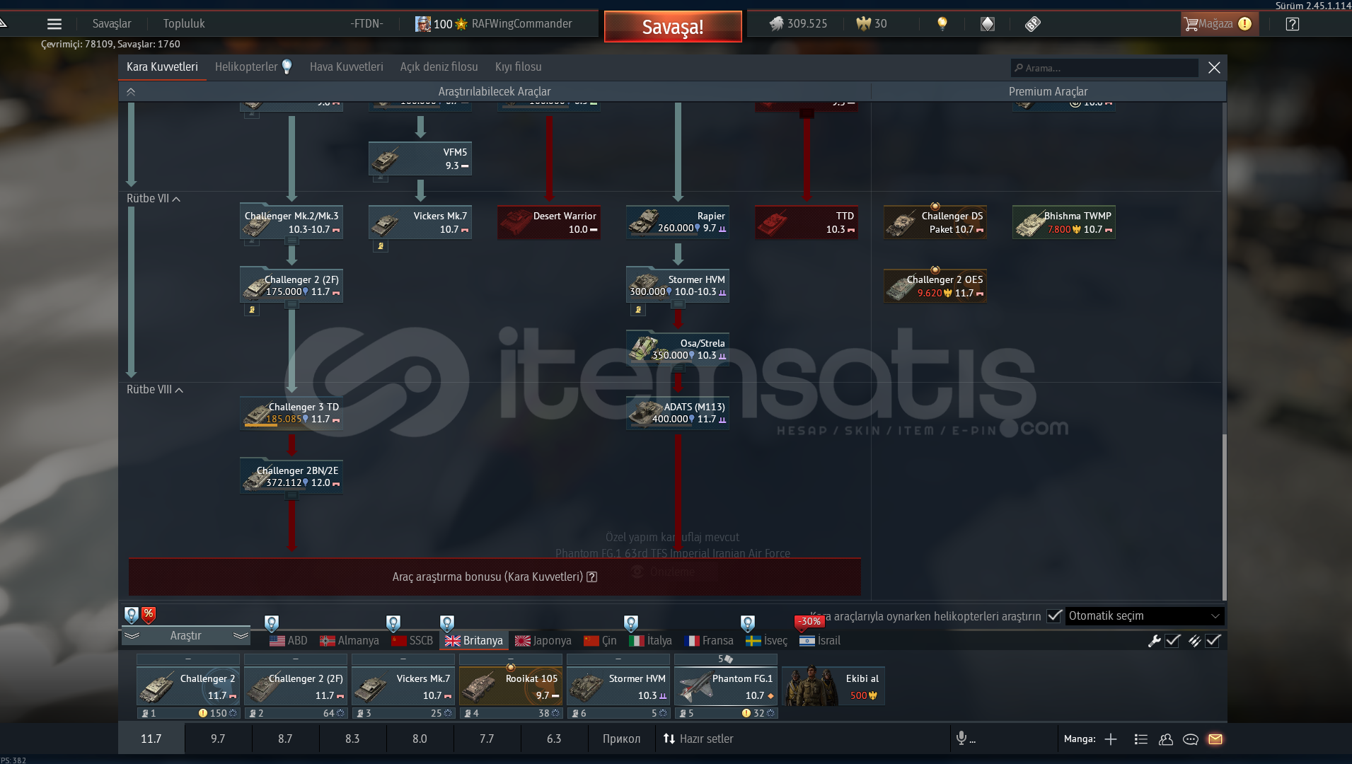 CHALLENGER 2F CHALLENGER 2 PHANTOM FG.1 CHALLENGER 2F CHALLENGER 2 PHANTOM FG.1