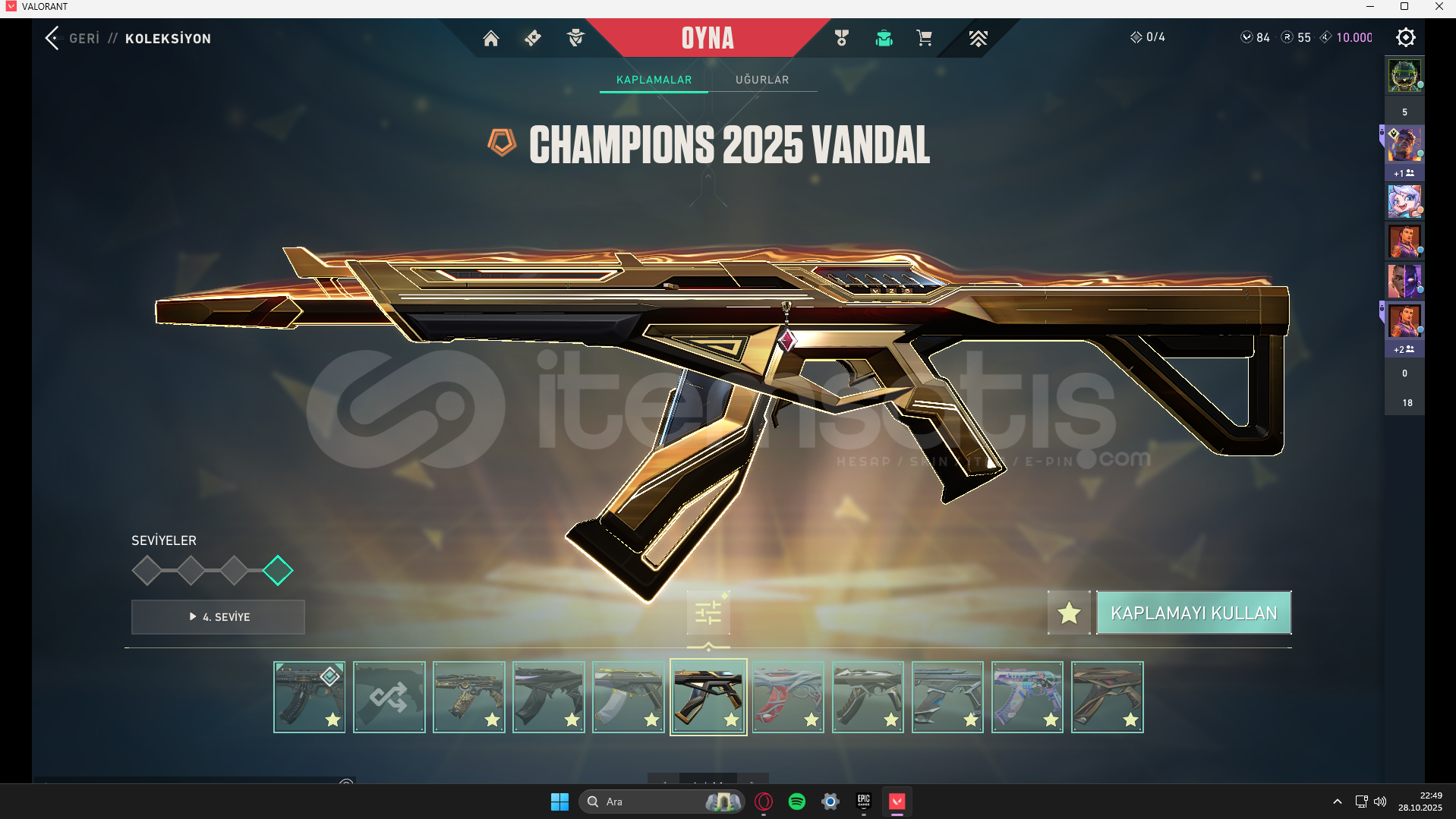 Champions 2025 setli sevilen skinler mevcutur  Champions 2025 setli sevilen skinler mevcutur