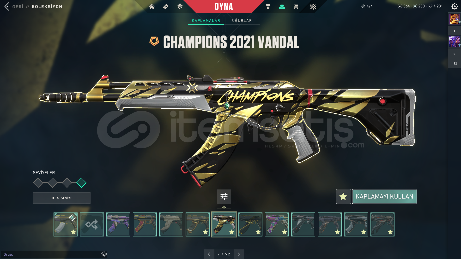 ????️ CHAMPIONS 2021 + Premium Skinli Hesap ????️ CHAMPIONS 2021 + Premium Skinli Hesap