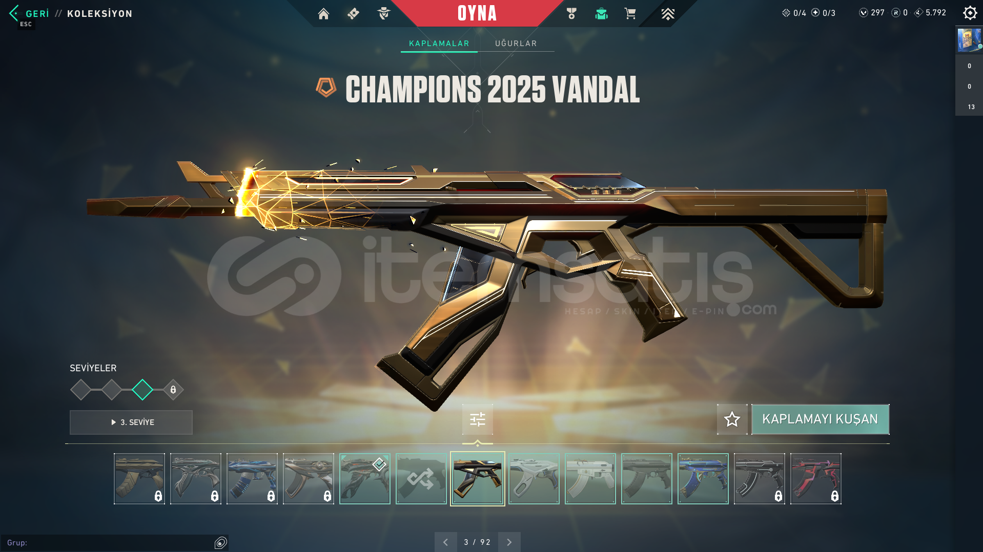 CHAMPİONS 25 VANDAL TR MAİLLİ HESAP CHAMPİONS 25 VANDAL TR MAİLLİ HESAP