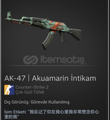 charmlı stickerli akuamarin 