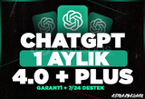 ChatGPT 4.0 + PLUS | 1 AYLIK+GARANTİ