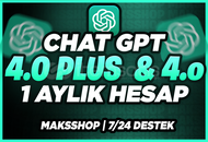 ✨! ChatGPT 4.0 PLUS & 4.o 1 Aylık GARANTİLİ✨