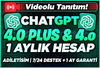 ⭐ChatGPT 4.0 PLUS & 4.o 1 Aylık + GARANTİLİ