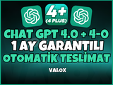 ⭐ChatGPT 4.0 Plus + GPT-4o 1 AYLIK HESAP⭐