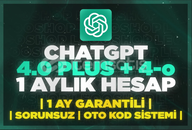 ChatGPT 4.0 Plus + GPT-4o + Dall e 1 Aylık |OTO