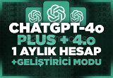 ChatGPT Plus & 4.o + Geliştirici Modu Anlık