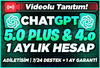 ⭐ChatGPT 5.0 PLUS & 4.o 1 Aylık + GARANTİLİ