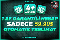 ⭐ChatGPT Plus 4.0 - 1 Aylık Hesap⭐