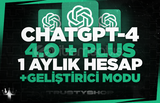 ChatGPT Plus & 4.o + Geliştirici Modu Anlık