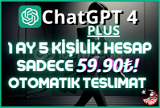 ⭐CHATGPT PLUS / 5 PERSONS + [1 MONTH] AUTO DELIVERY