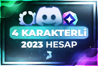 Discord 4 Karakterli 2 Rozetli 2023 Hesap