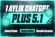 ⭐ ChatGPT PLUS 5.1 LİMİTSİZ OTO TESLİM⭐