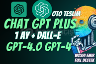 ⭐️[OTO GİRİŞ!]⭐️CHATGPT PLUS+GPT 4.o+DALL-E VIP