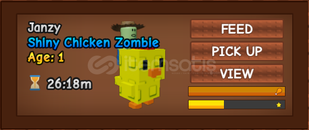 shiny chicken zombie