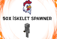 ChickenSMP 50X İskelet Spawner Chicken SMP ChickenSMP 50X İskelet Spawner Chicken SMP