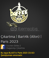 Çıkartma | Bart4k (Altın) | Paris 2023
