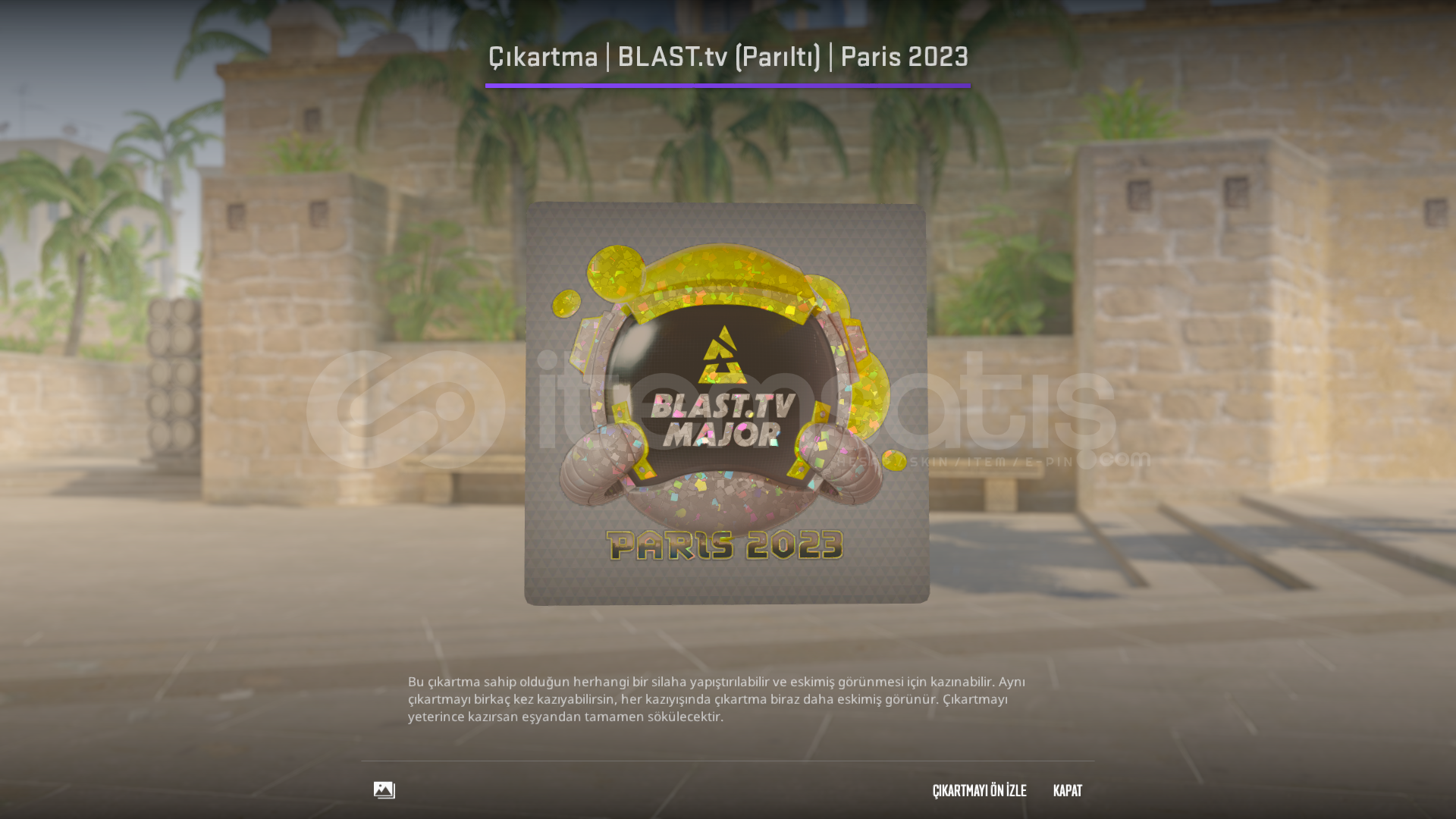 ✨Çıkartma | BLAST.tv (Parıltı) | Paris 2023✨ ✨Çıkartma | BLAST.tv (Parıltı) | Paris 2023✨