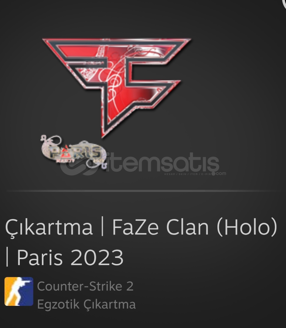Çıkartma | FaZe Clan (Holo) | Paris 2023 Çıkartma | FaZe Clan (Holo) | Paris 2023