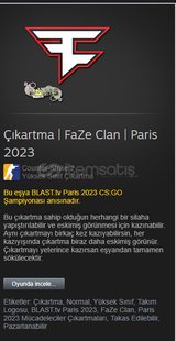 Çıkartma | FaZe Clan | Paris 2023