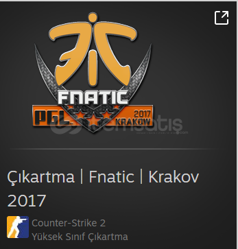 Çıkartma | Fnatic | Krakov 2017 Çıkartma | Fnatic | Krakov 2017