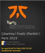 Çıkartma | Fnatic (Parıltılı) | Paris 2023