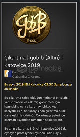 Çıkartma | gob b (Altın) | Katowice 2019