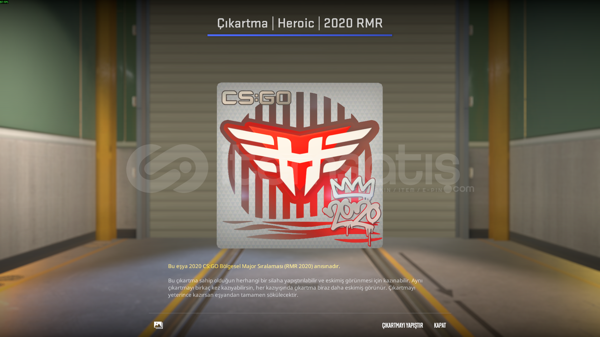 Çıkartma | Heroic | 2020 RMR Çıkartma | Heroic | 2020 RMR