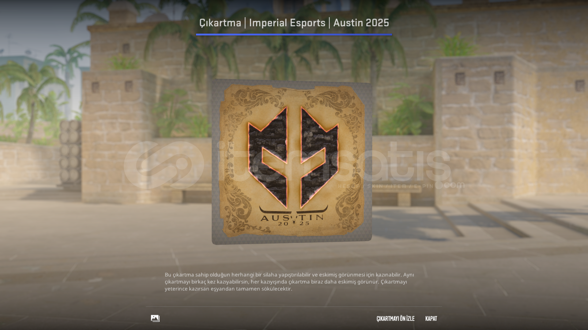 ✨Çıkartma | Imperial Esports | Austin 2025✨ ✨Çıkartma | Imperial Esports | Austin 2025✨