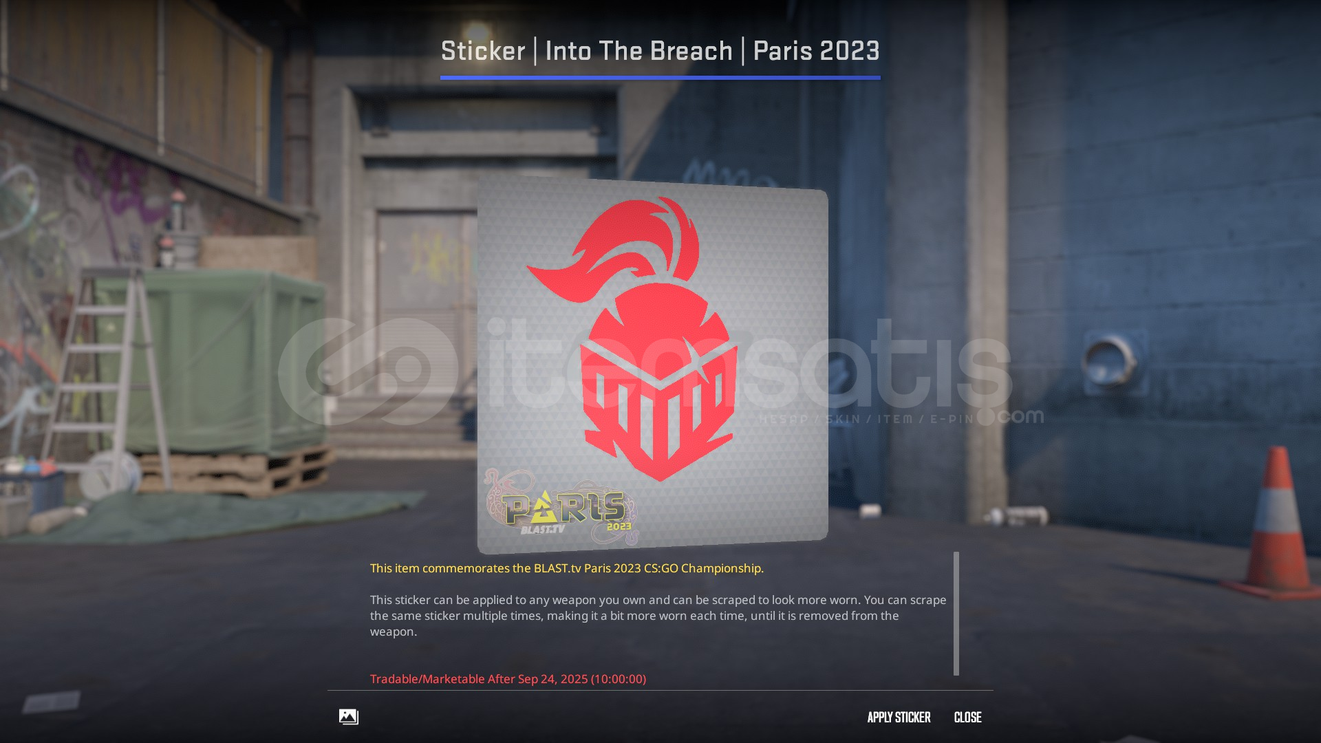 Çıkartma | Into The Breach | Paris 2023 Çıkartma | Into The Breach | Paris 2023