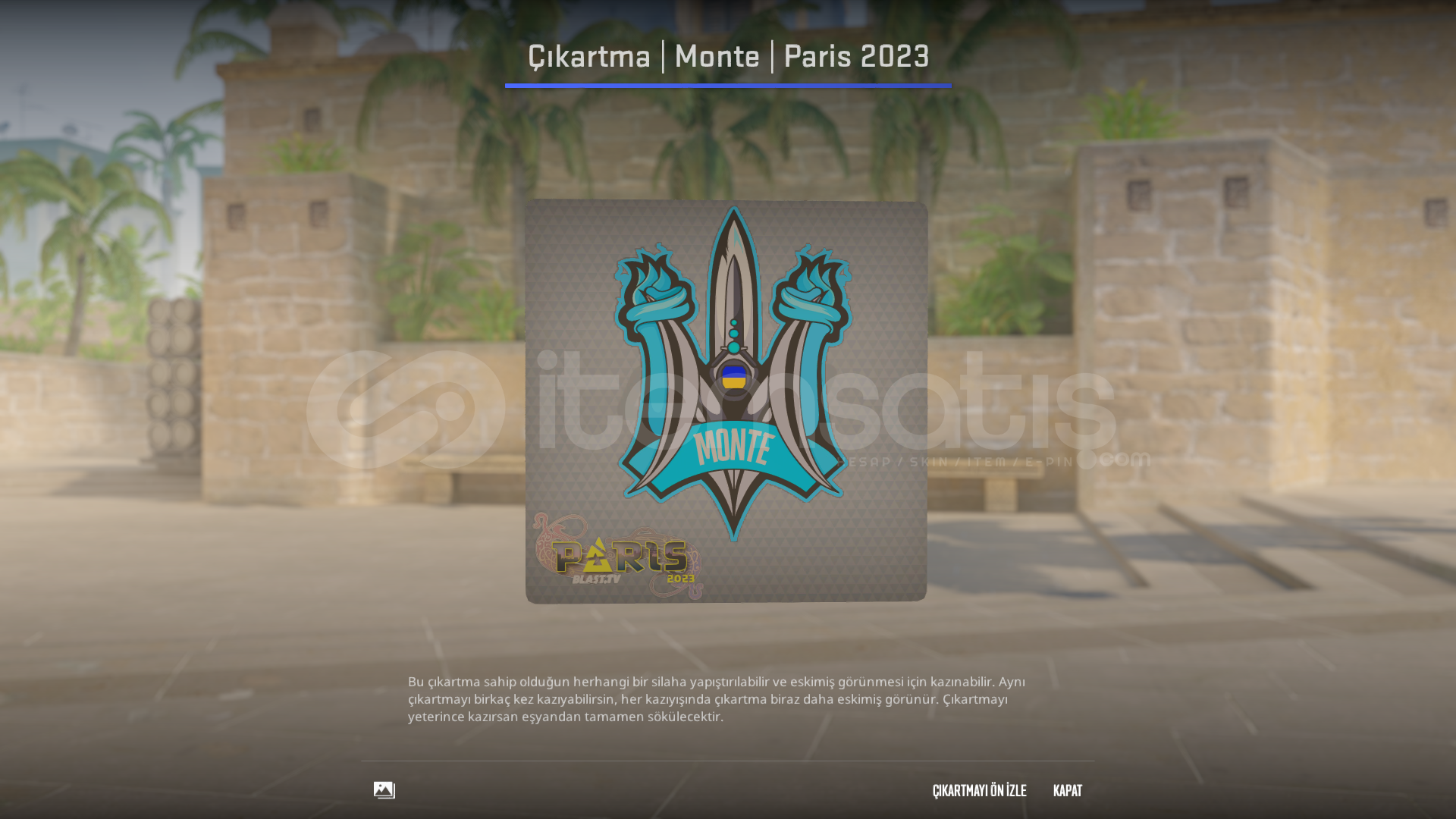 ✨Çıkartma | Monte | Paris 2023✨ ✨Çıkartma | Monte | Paris 2023✨