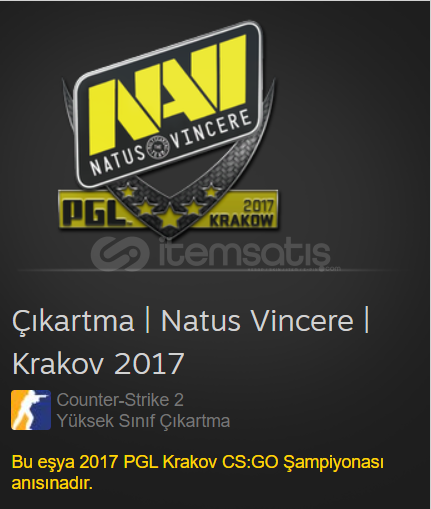 Çıkartma | Natus Vincere | Krakov 2017 Çıkartma | Natus Vincere | Krakov 2017