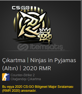 Çıkartma | Ninjas in Pyjamas (Altın) | 2020 RMR