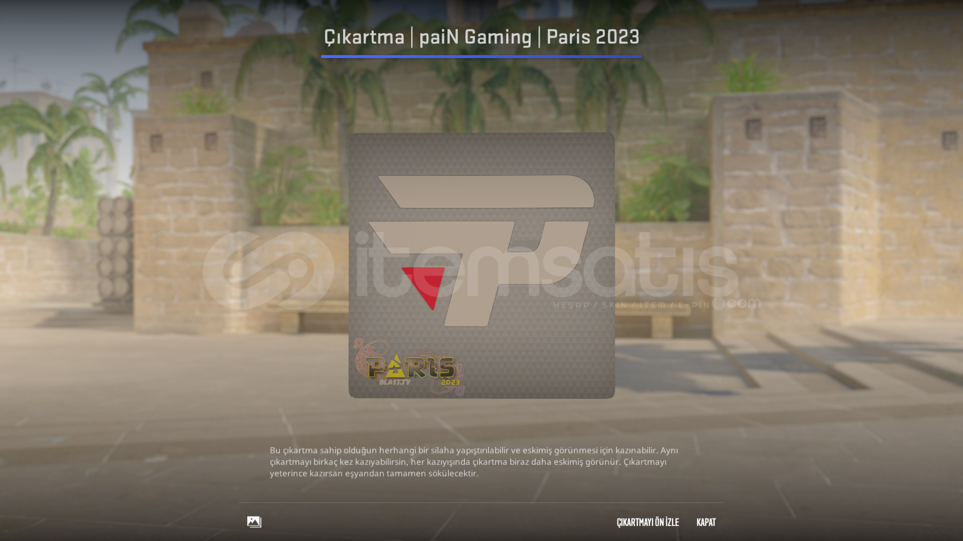 ✨Çıkartma | paiN Gaming | Paris 2023✨ ✨Çıkartma | paiN Gaming | Paris 2023✨