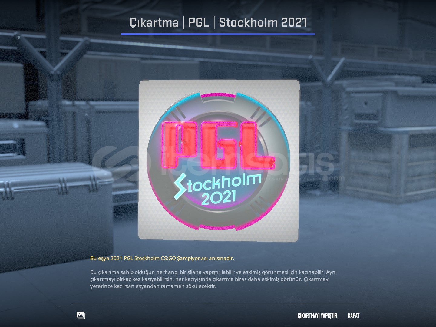 Çıkartma | PGL | Stockholm 2021 Çıkartma | PGL | Stockholm 2021