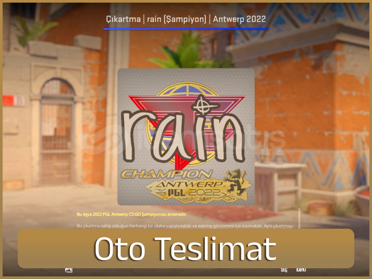 ⚡Çıkartma | rain (Şampiyon) | Antwerp 2022 ⚡Çıkartma | rain (Şampiyon) | Antwerp 2022