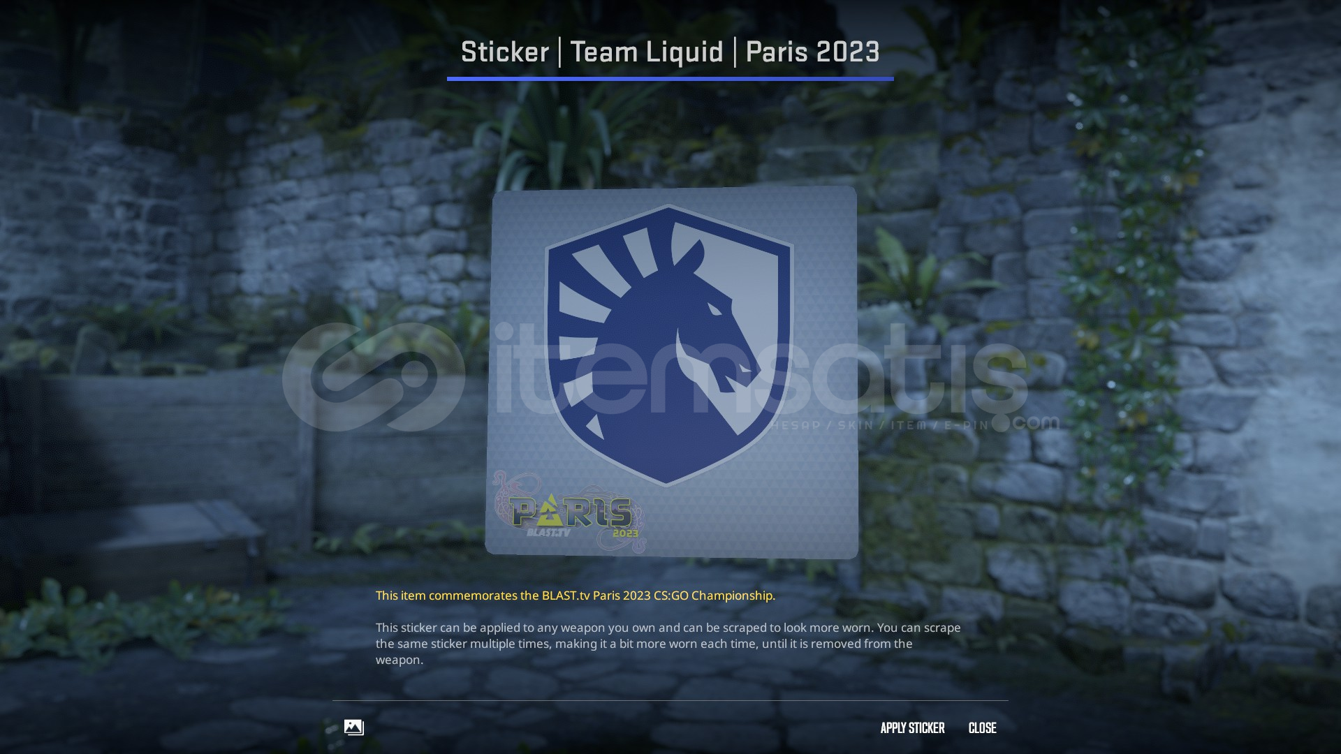 Çıkartma | Team Liquid | Paris 2023 Çıkartma | Team Liquid | Paris 2023