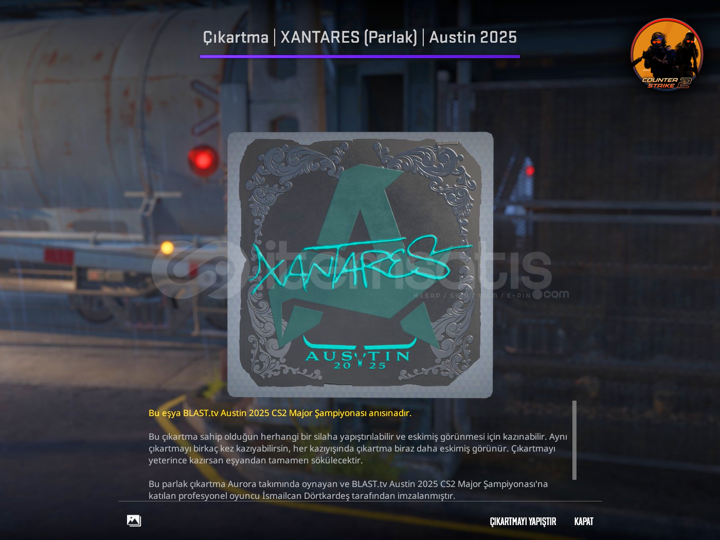 ⚡Çıkartma | XANTARES (Parlak) | Austin 2025 ⚡Çıkartma | XANTARES (Parlak) | Austin 2025