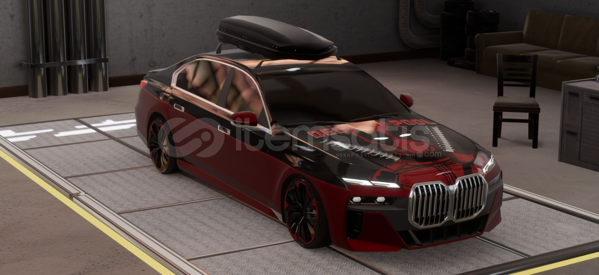 CPM2 Deadpool Çizimli Airli BMW İ7 CPM2 Deadpool Çizimli Airli BMW İ7
