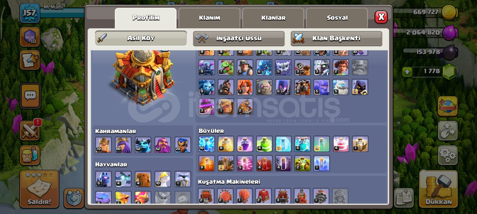 CLASH OF CLANS 152sv HESAP CLASH OF CLANS 152sv HESAP
