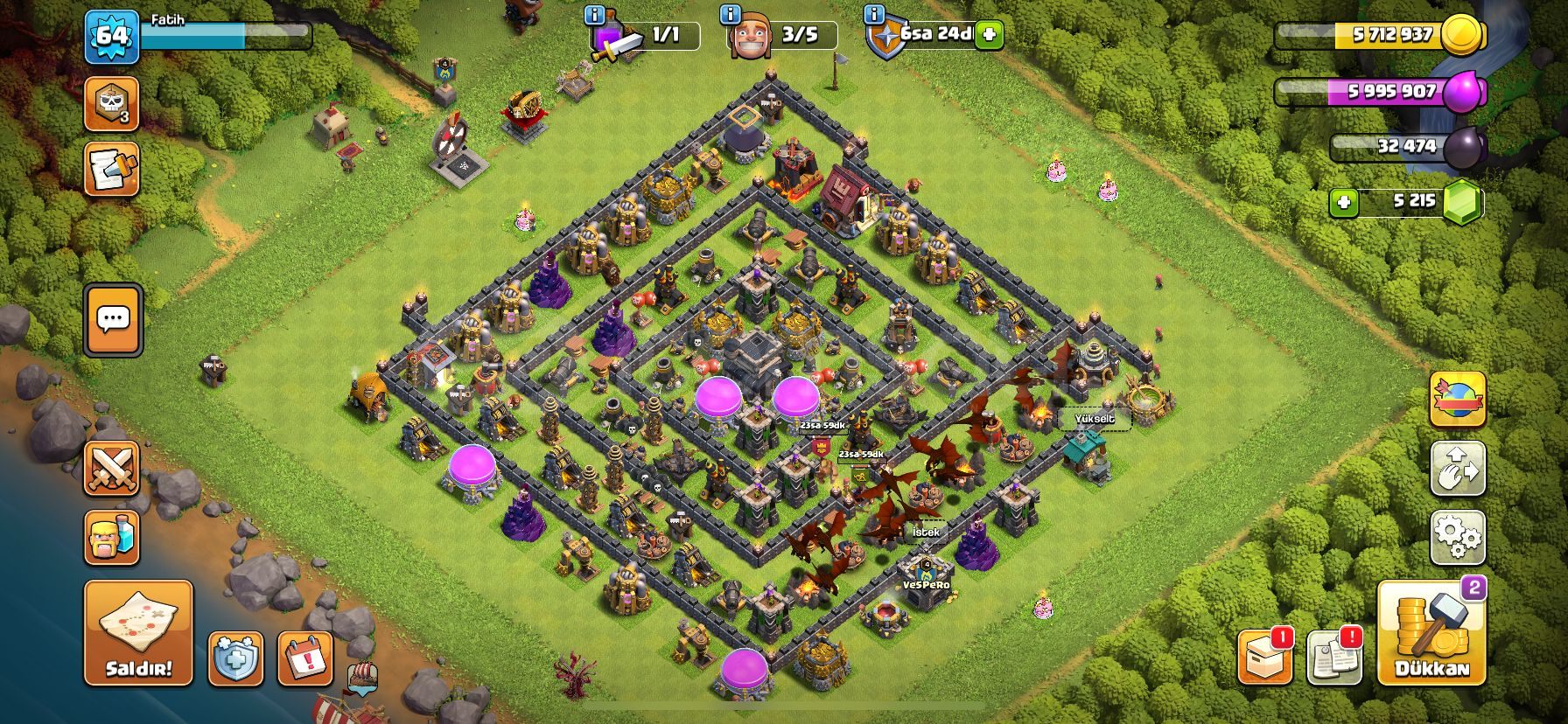 Clash Of Clans 5000 taş fırsat hesap! Clash Of Clans 5000 taş fırsat hesap!