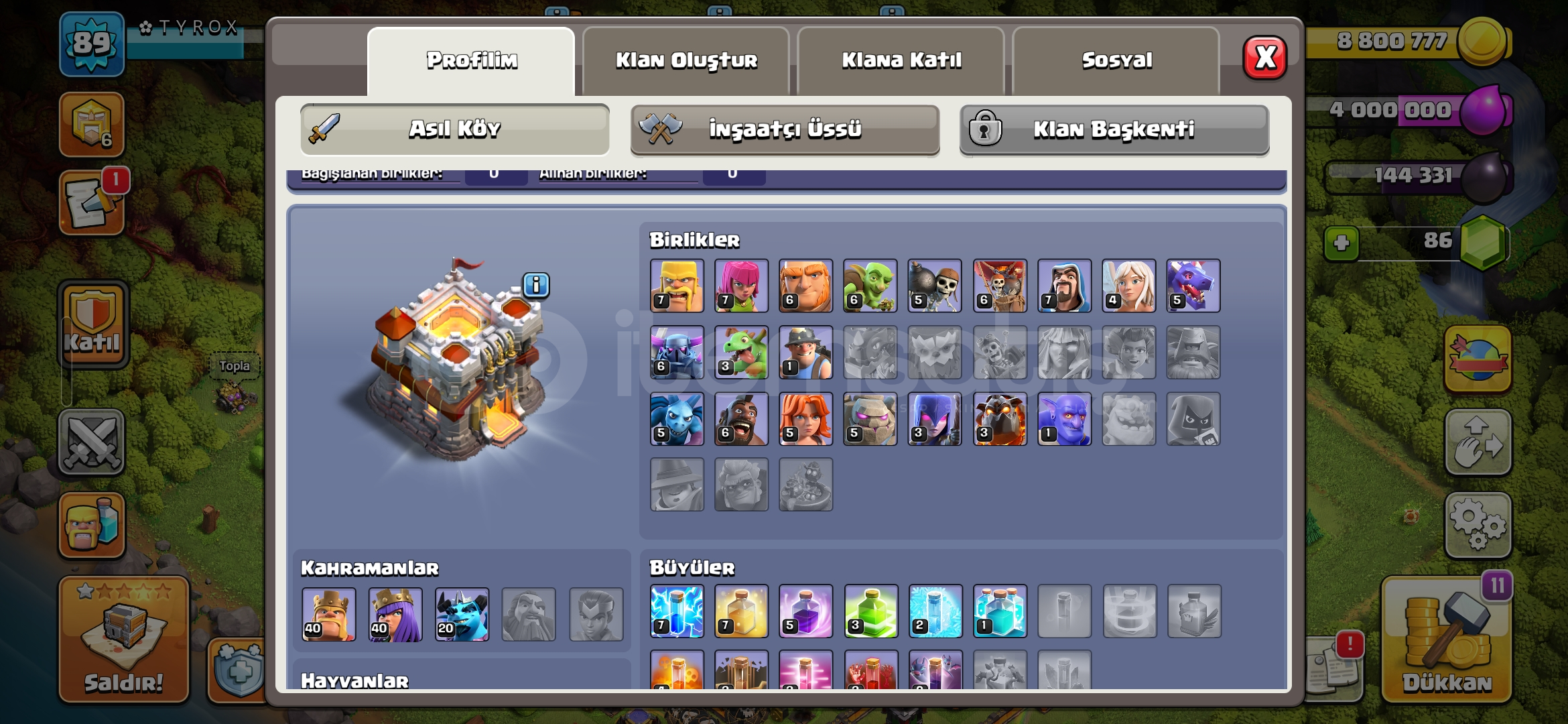 Clash of clans hesabı