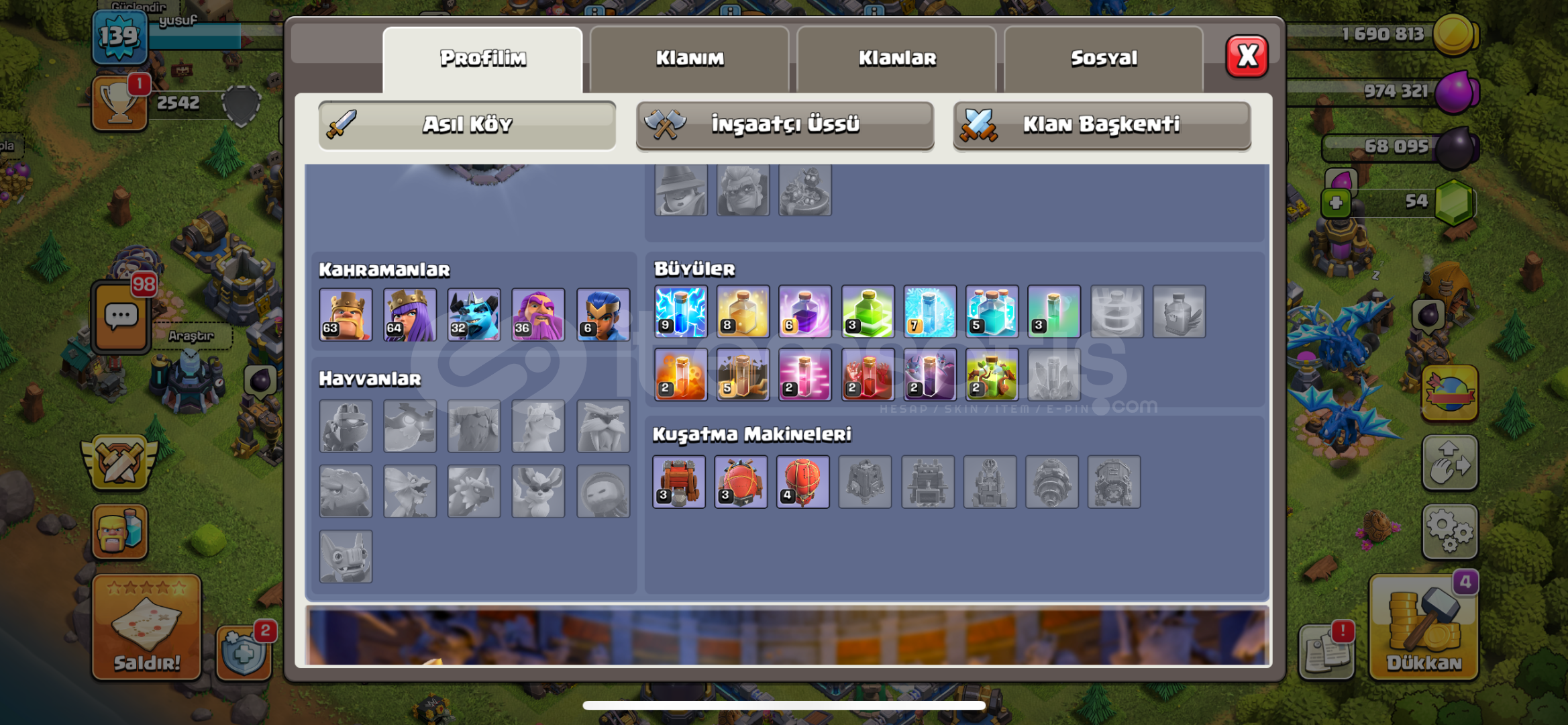 Clash of clans hesap Clash of clans hesap