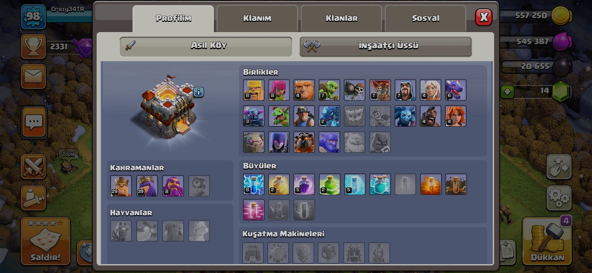 Clash Of Clans Th 11 hesap ucuza
