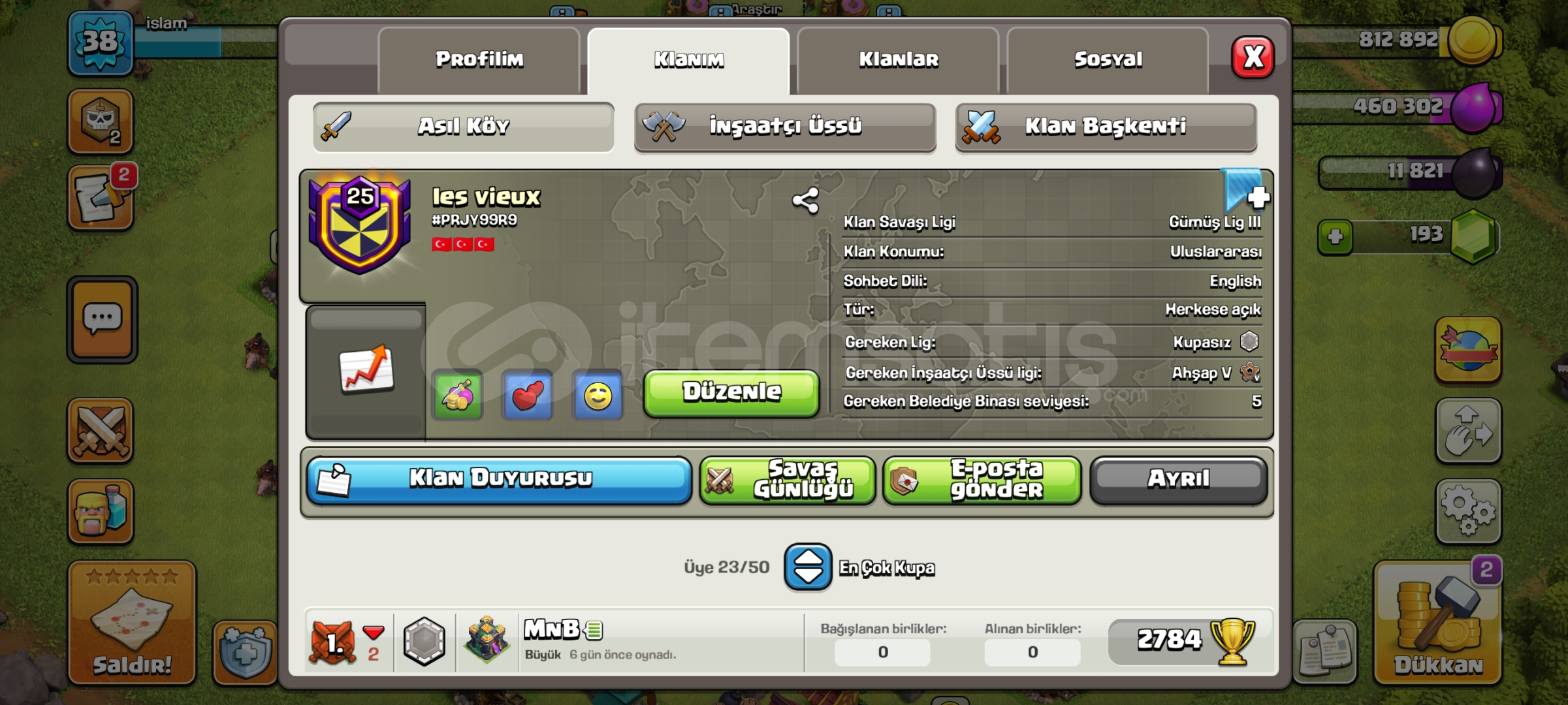 CLASH OF CLASH 25 SEVİYE KLAN İSMİN ANLAMI ESKİ  CLASH OF CLASH 25 SEVİYE KLAN İSMİN ANLAMI ESKİ