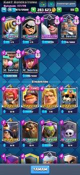 Clash royal 7500 kupalı hesap