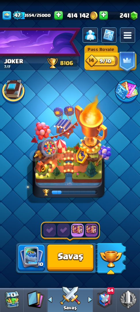 Clash royal satılık hesap 8100 kupa 52 seviye Clash royal satılık hesap 8100 kupa 52 seviye