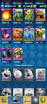 Clash royale 2000 kupa dolu hesap